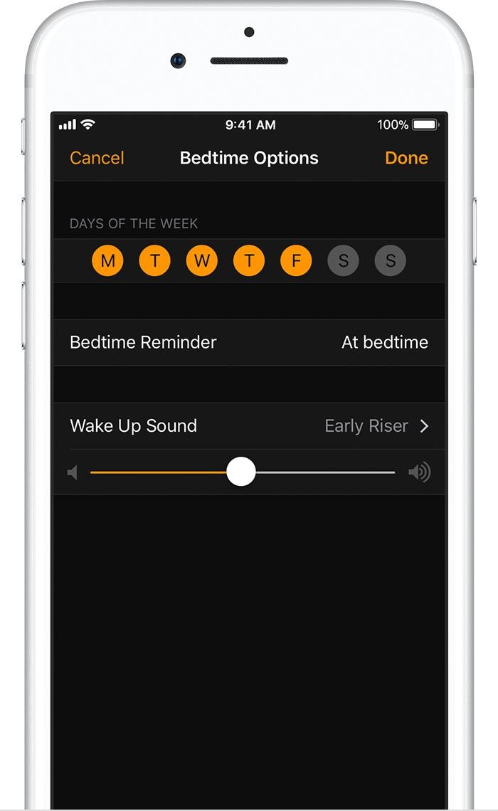 Set Default Bedtime