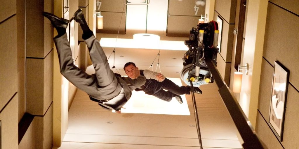 14. Inception (2010) – Christopher Nolan Inside the Rotating Hallway Set