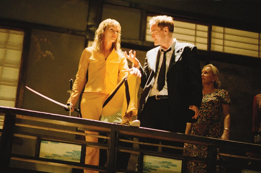 15. Kill Bill (2003) – Quentin Tarantino Directing Uma Thurman