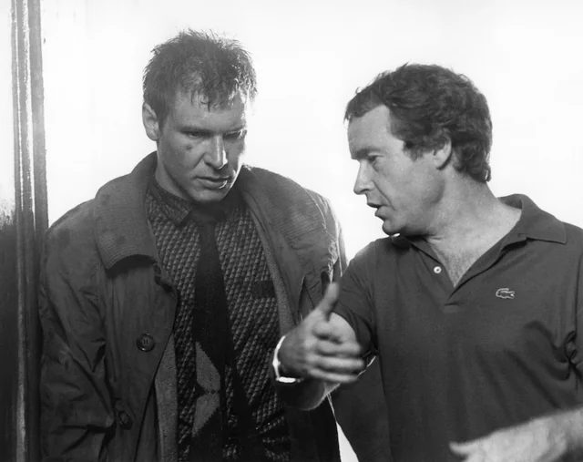 29. Blade Runner (1982) – Harrison Ford on Set with Ridley Scott