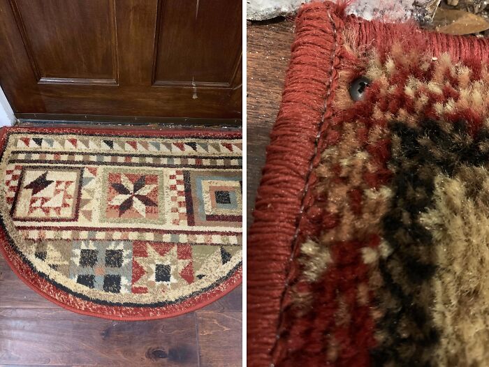 He Nailed a Rug to the Hardwood Floor