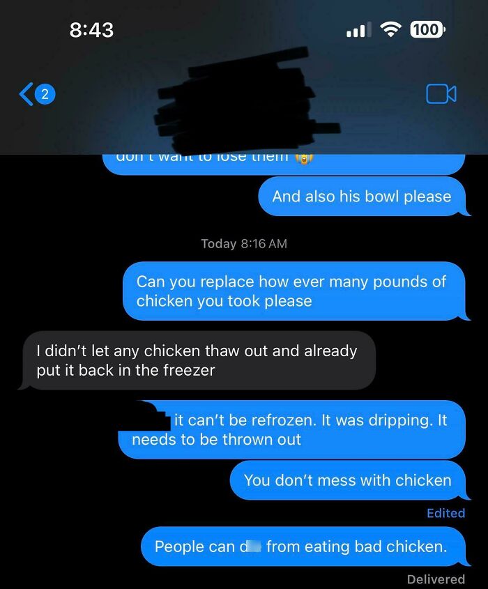 He Used Pounds of Chicken as Ice