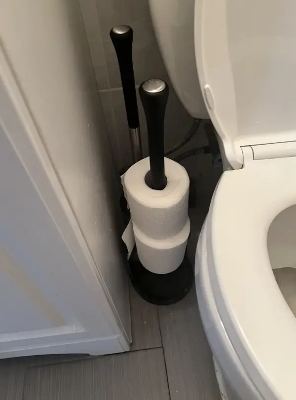 He “Restocked” the Toilet Paper on the Plunger